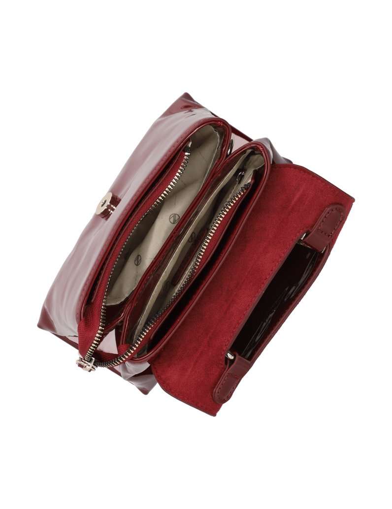 Lazzarini-Synthetik-Lack-Mini-Bag-schwarz