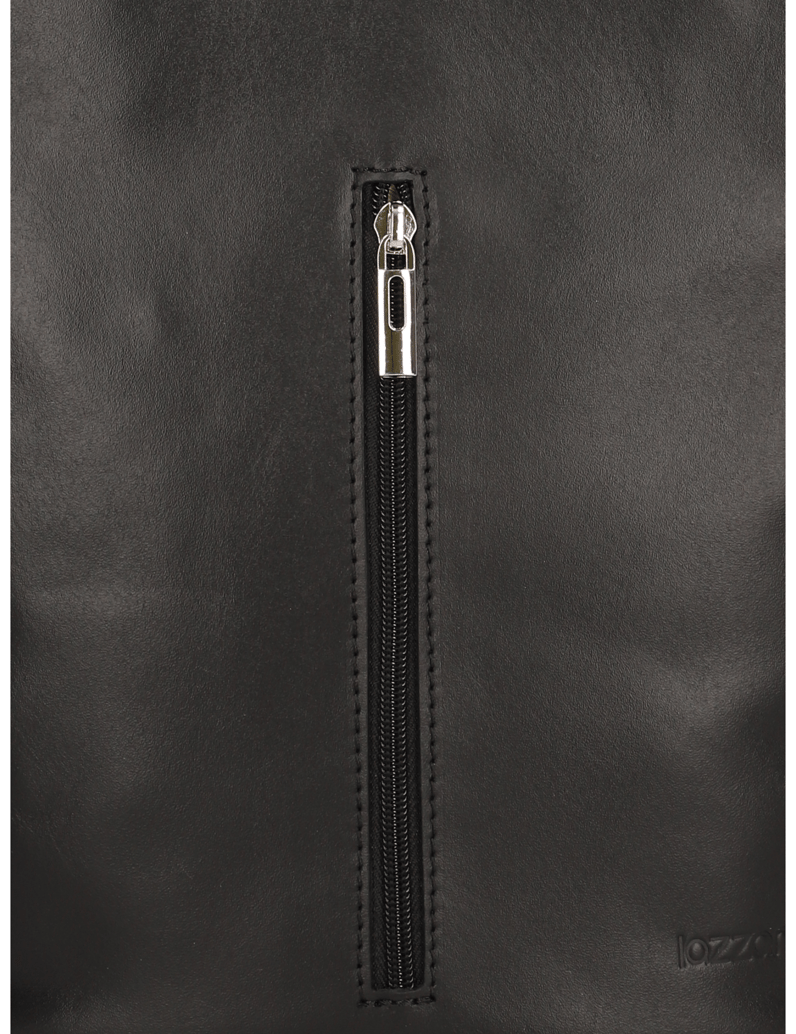 Lazzarini-Glattleder-Rucksack-schwarz