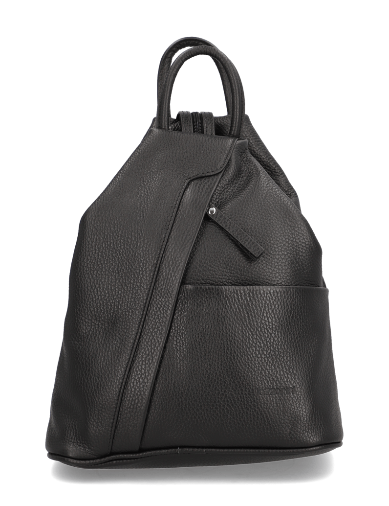 Lazzarini-Glattleder-Rucksack-schwarz