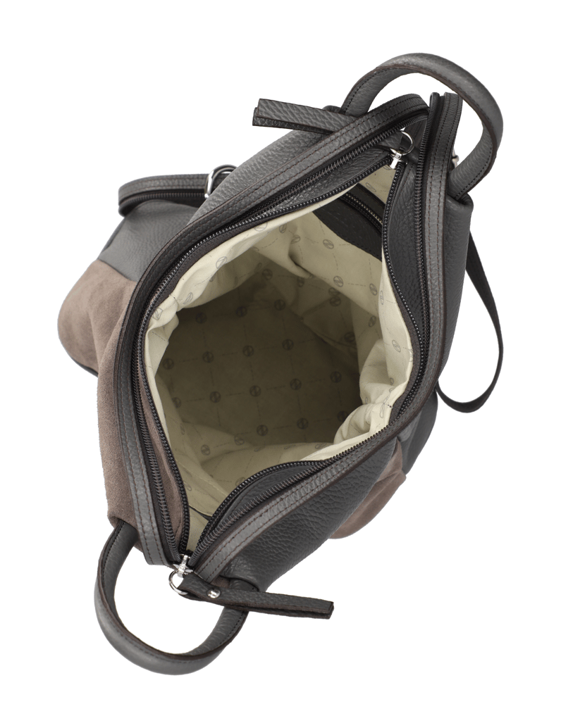 Lazzarini-Lederkombination-Rucksack-schwarz