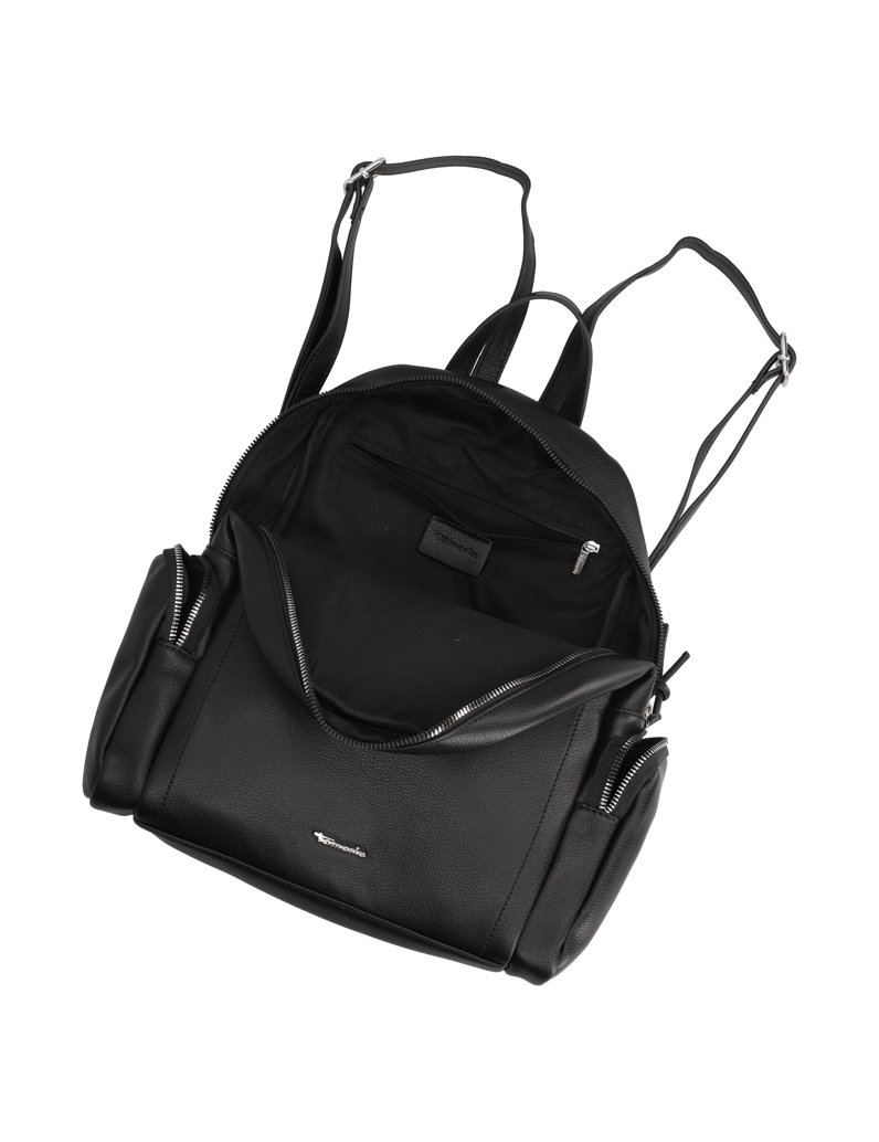 TAMARIS-Lederimitat-Rucksack-schwarz