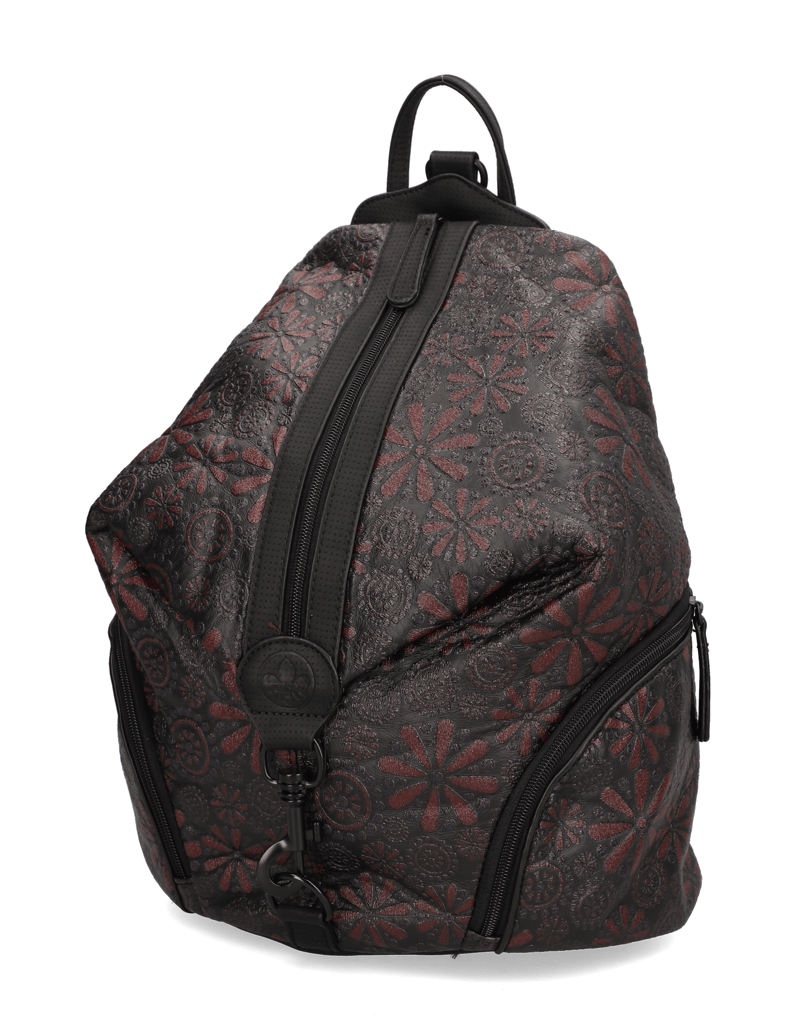 Rieker-Lederimitat-Rucksack-schwarz