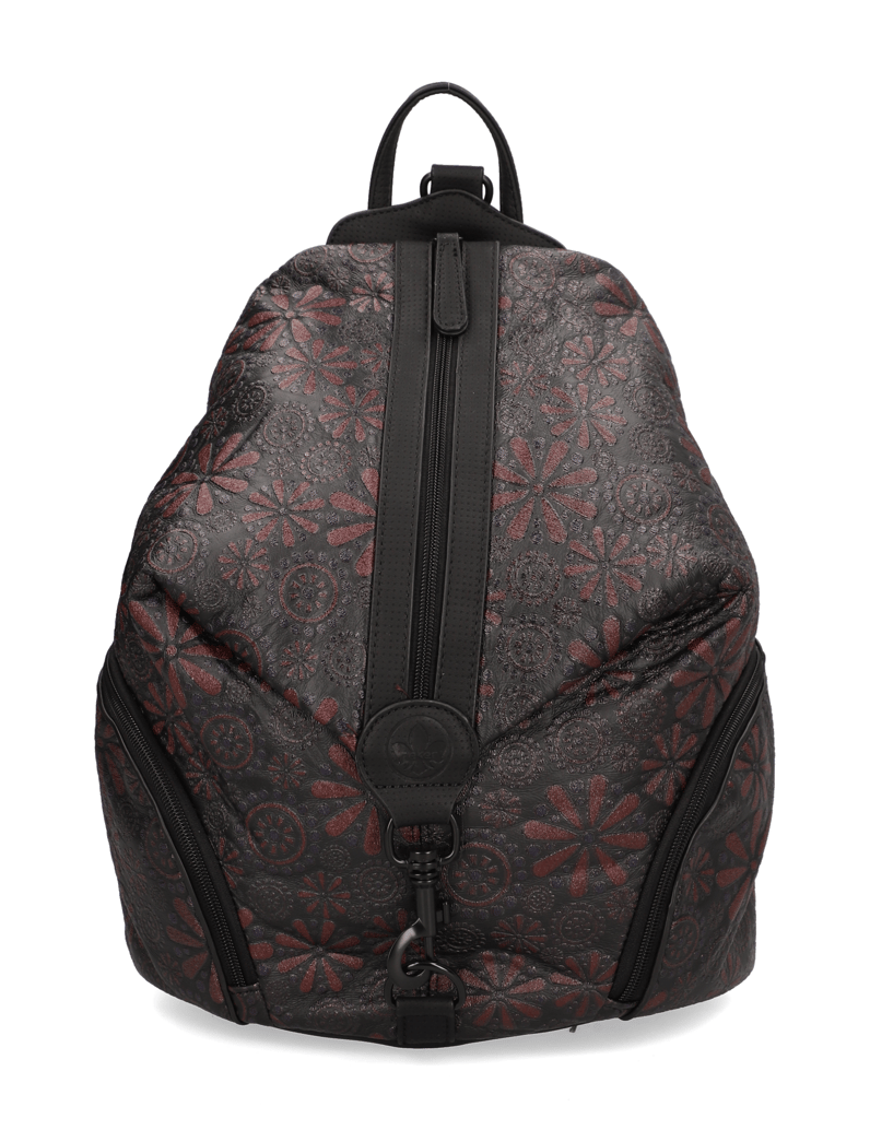 Rieker-Lederimitat-Rucksack-schwarz