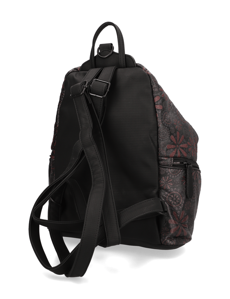 Rieker-Lederimitat-Rucksack-schwarz