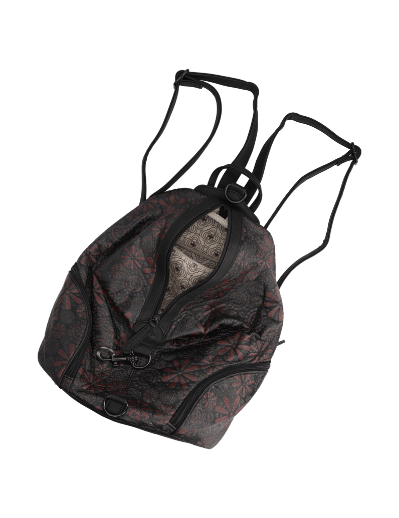 Rieker-Lederimitat-Rucksack-schwarz