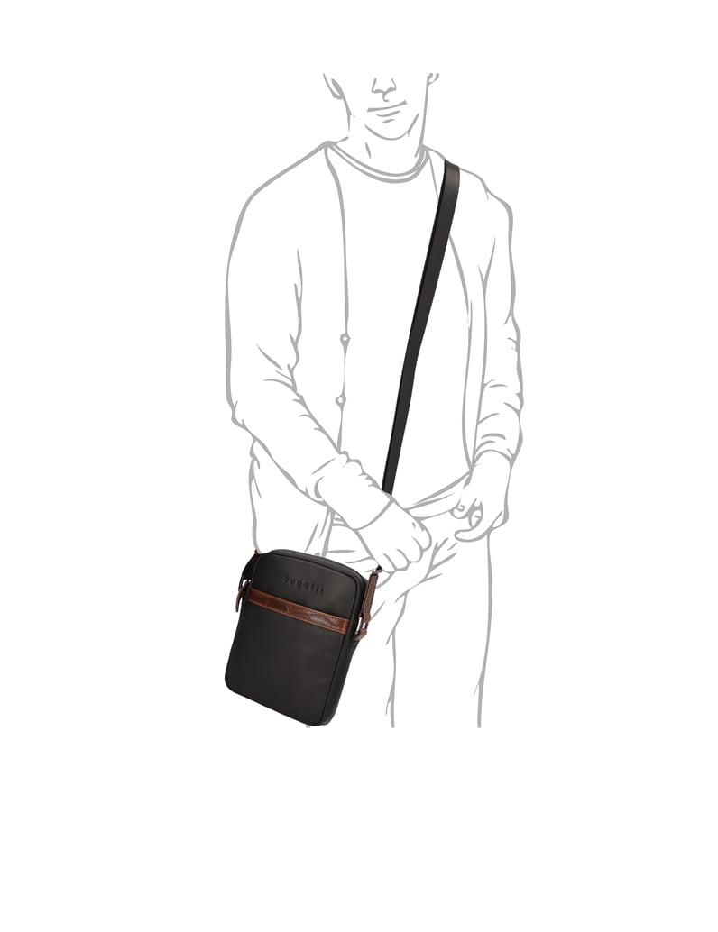 BUGATTI-Corso-Deluxe-Shoulder-Bag-schwarz