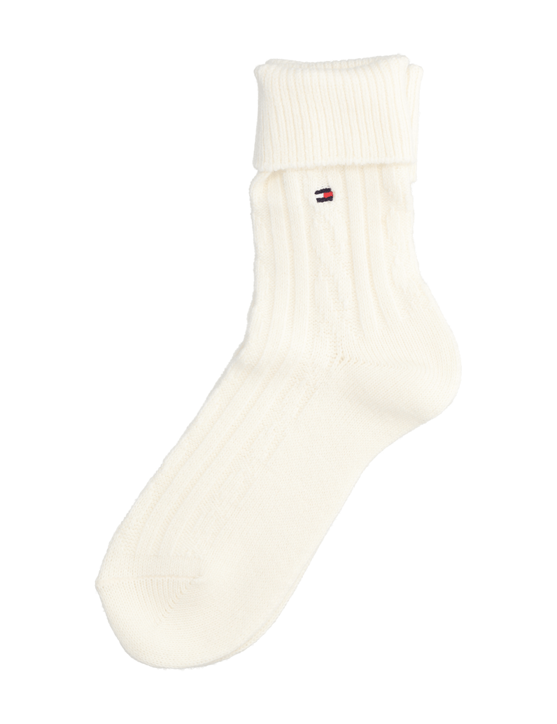 Tommy-Hilfiger-TH-WOMEN-SOCK-1P-FOLD-OVER-CABLE-grau