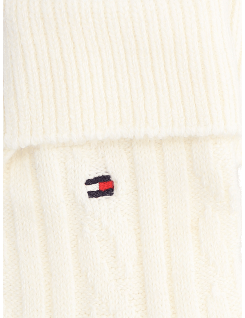 Tommy-Hilfiger-TH-WOMEN-SOCK-1P-FOLD-OVER-CABLE-grau