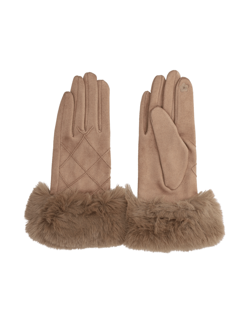 Lazzarini-HANDSCHUHE-MIT-WEBPELZBÜNDCHEN-schwarz