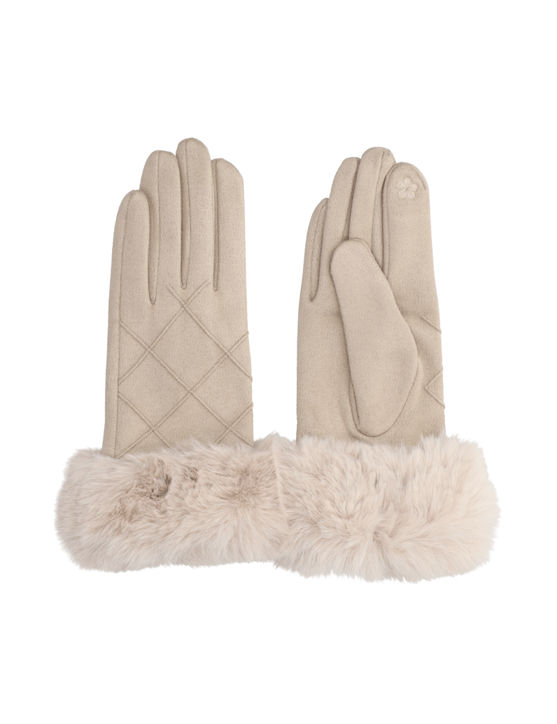 Lazzarini-HANDSCHUHE-MIT-WEBPELZBÜNDCHEN-schwarz