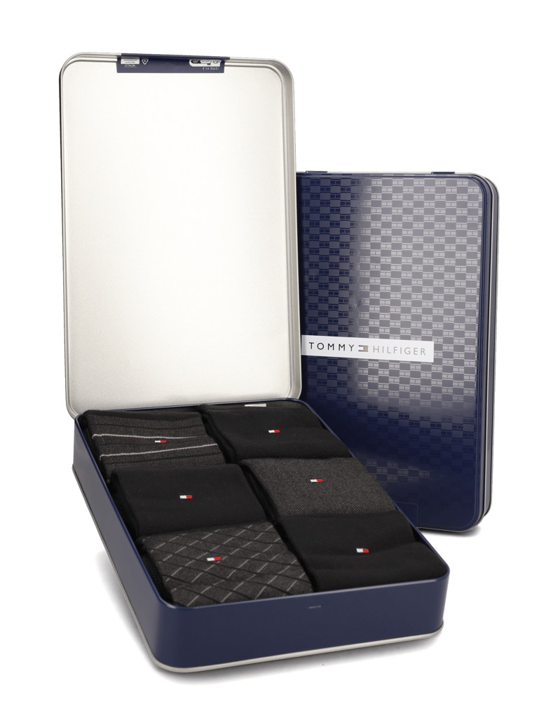 Tommy-Hilfiger-TH-MEN-SOCK-6P-TIN-GIFT-BOX-BIRDEYE-schwarz