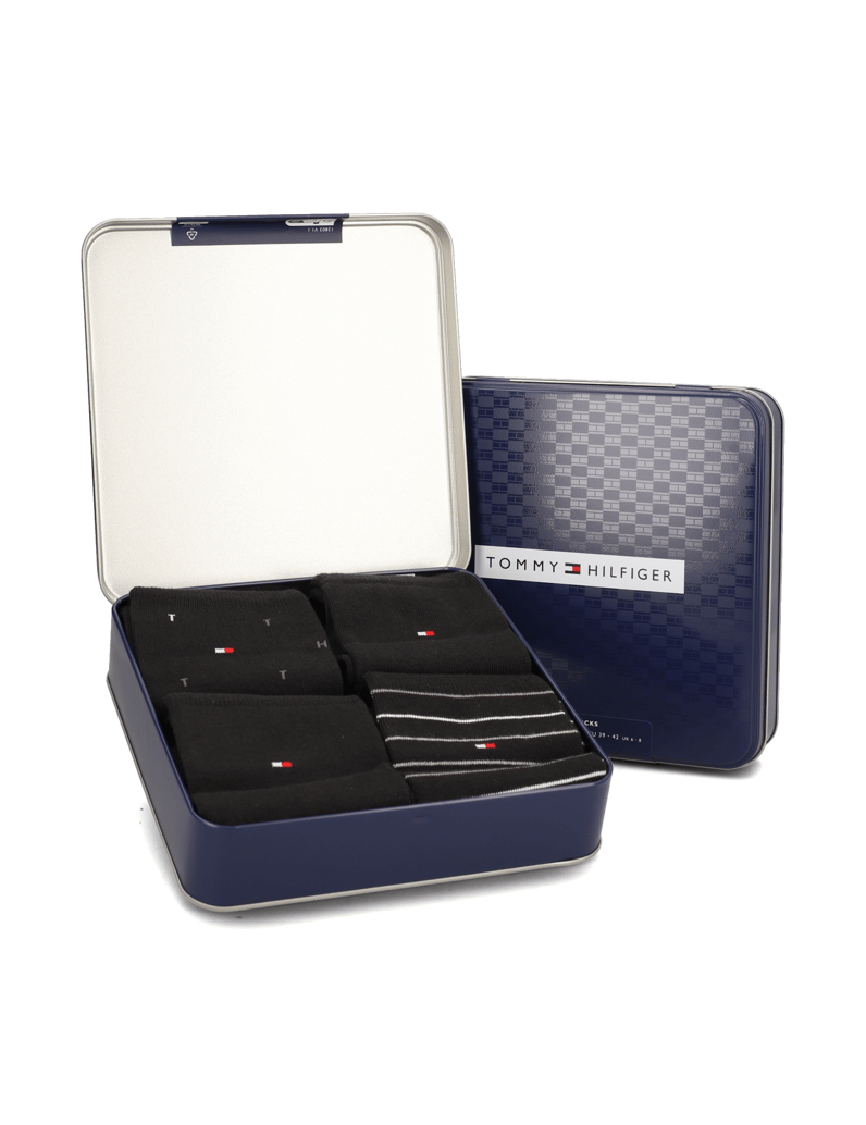 Tommy-Hilfiger-TH-MEN-SOCK-4P-TIN-GIFT-BOX-schwarz