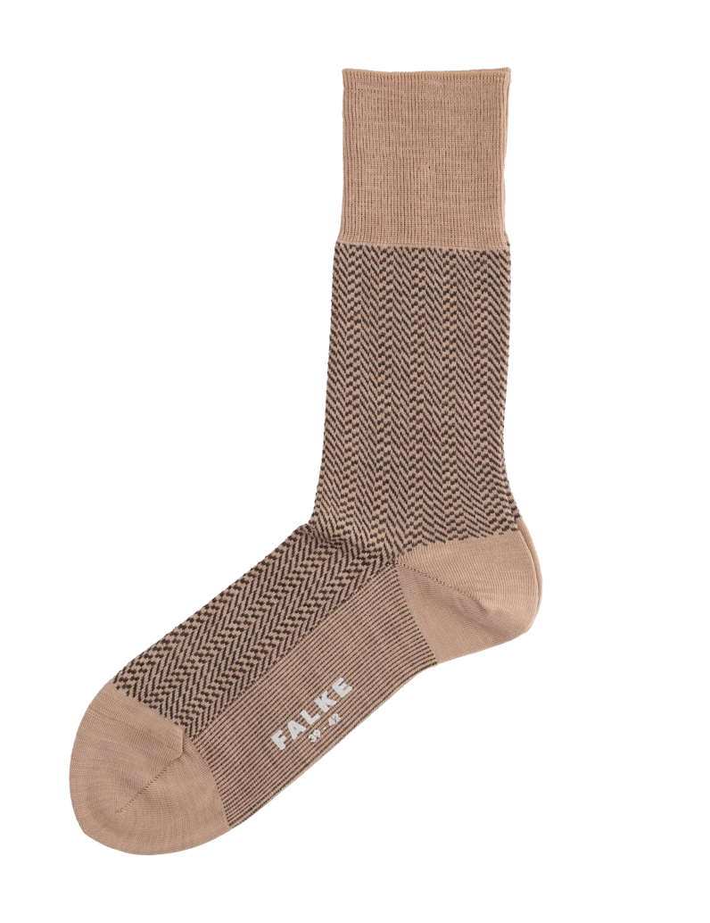 Falke-AIRPORT-HERRINGSTRIPE-cognac