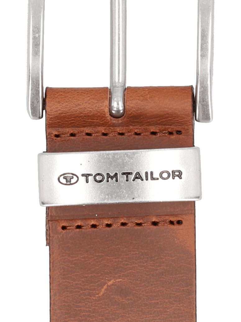 Tom-Tailor-Glattleder-Gürtel-schwarz
