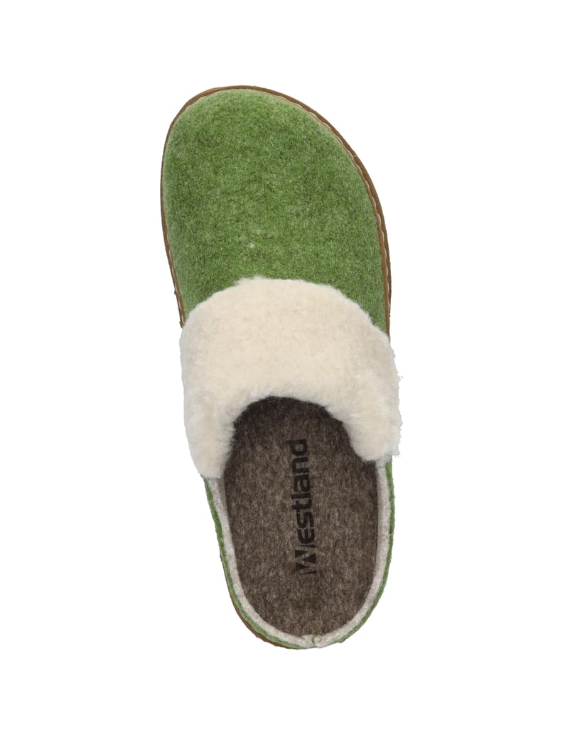Westland-Hausschuh-Carmaux-03,-grün-kombi