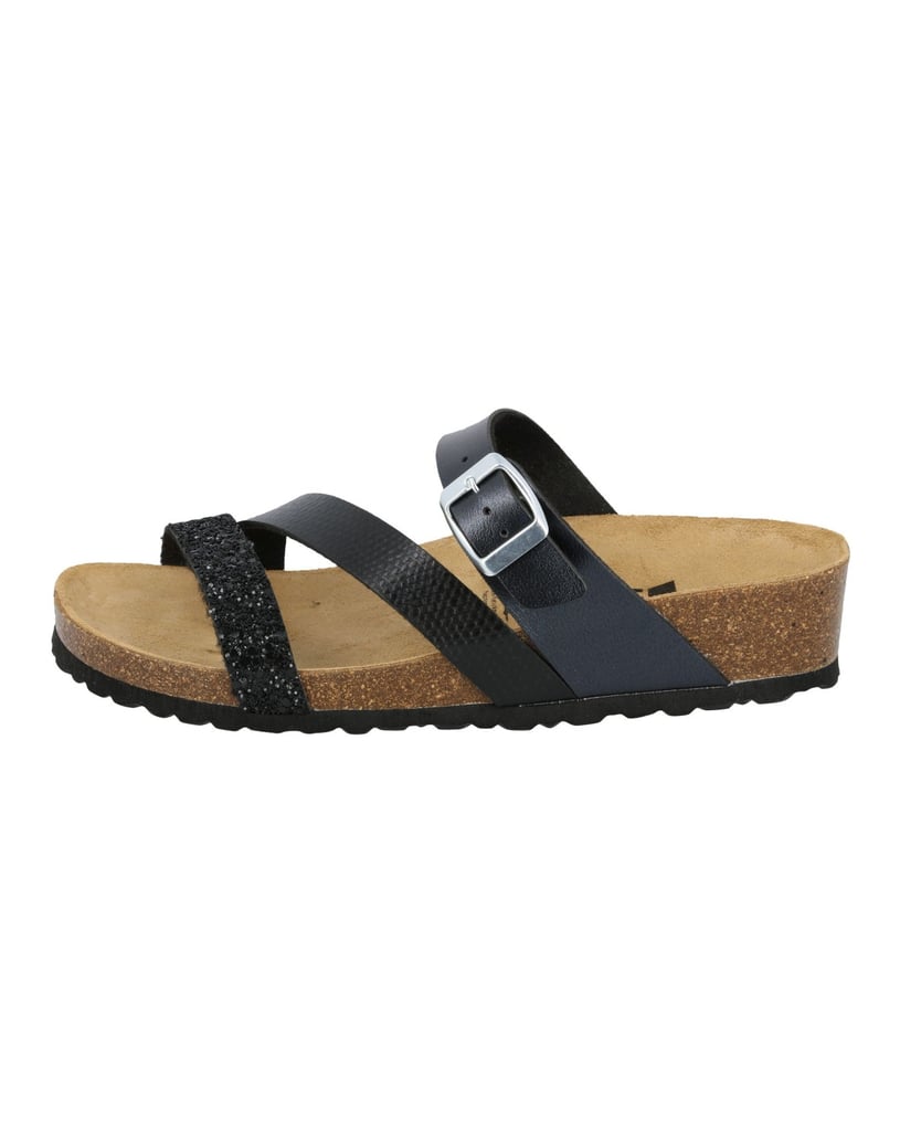 Lico-Pantolette-Natural-Glitter-schwarz