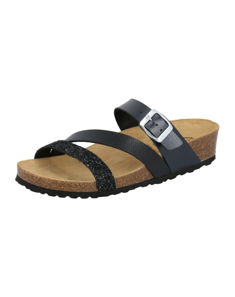 Lico-Pantolette-Natural-Glitter-schwarz