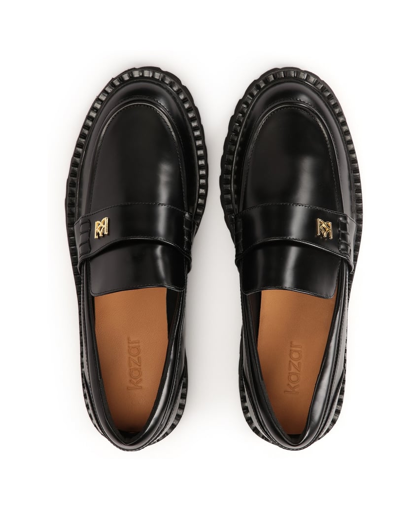 Kazar-Schwarz-genarbte-Lederschuhe-schwarz