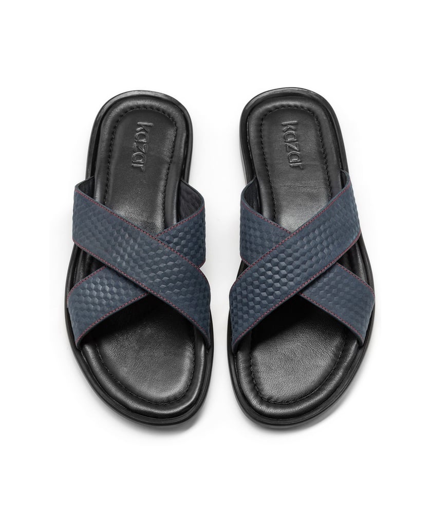 Kazar-Marineblaue-Pantoletten-für-Männer-dunkelblau