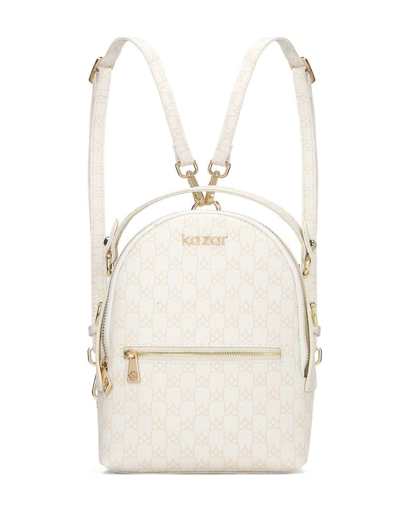 Kazar-Damen-Rucksack-2-in-1-in-Weiß-und-Beige-weiss