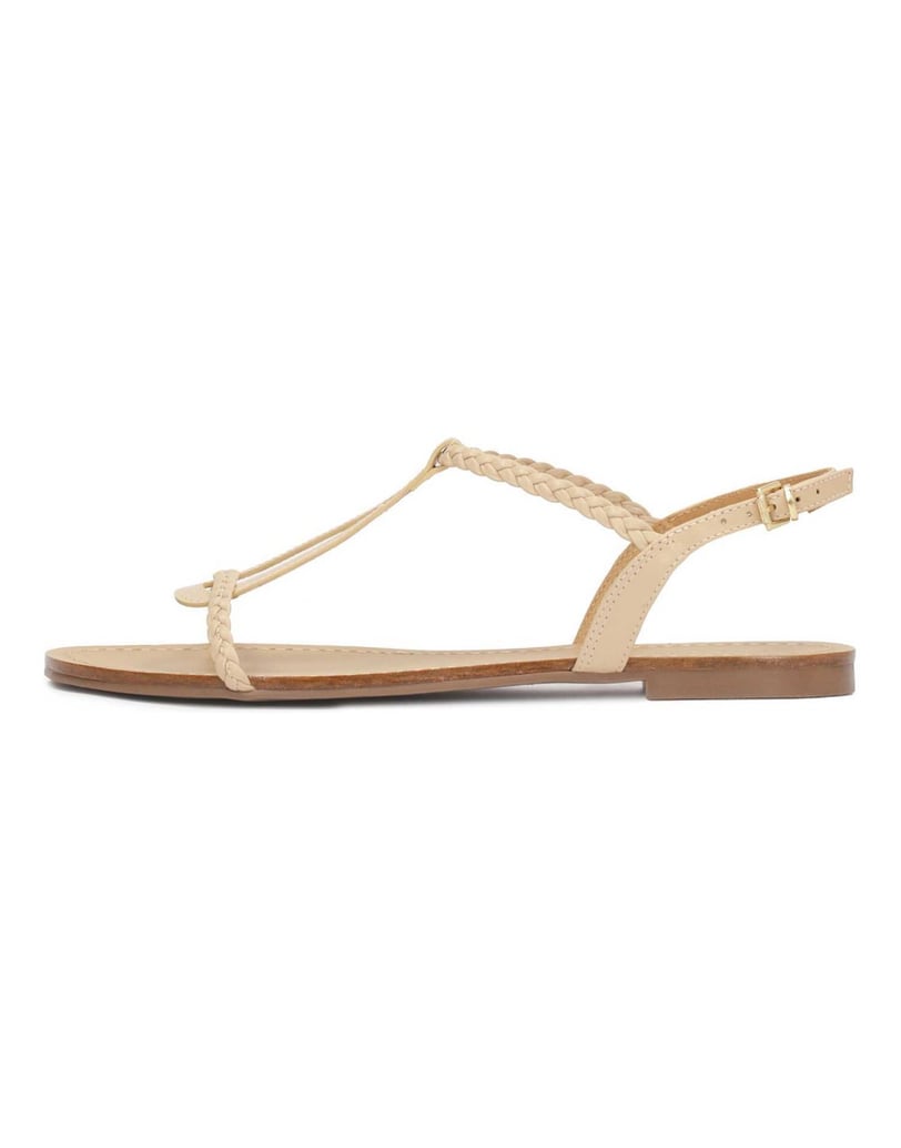 Kazar-Beigefarbene-Sandalen-mit-geflochtenem-Riemen-beige