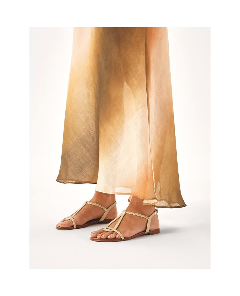 Kazar-Beigefarbene-Sandalen-mit-geflochtenem-Riemen-beige
