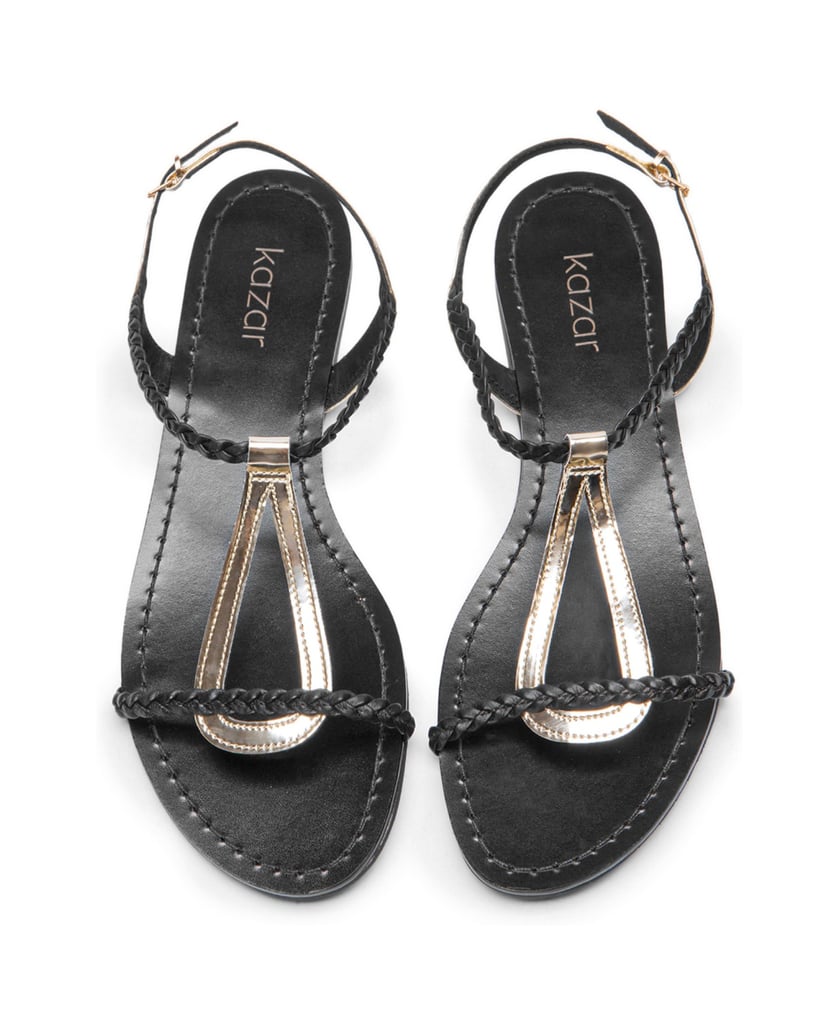 Kazar-Schwarz-goldene-Damen-Sandalen-gold