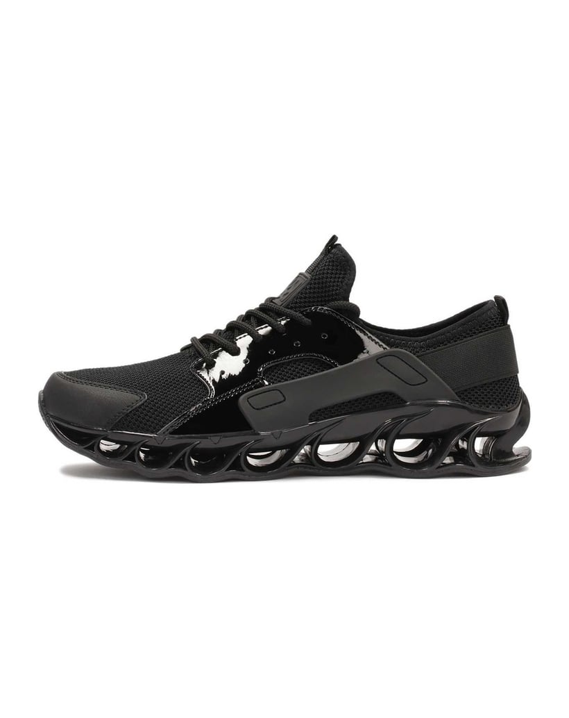 Kazar-Herren-Sneaker-aus-kombinierten-Materialien-schwarz