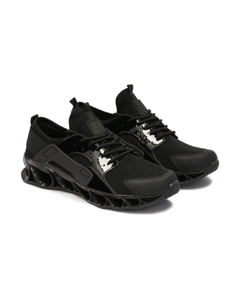 Kazar-Herren-Sneaker-aus-kombinierten-Materialien-schwarz