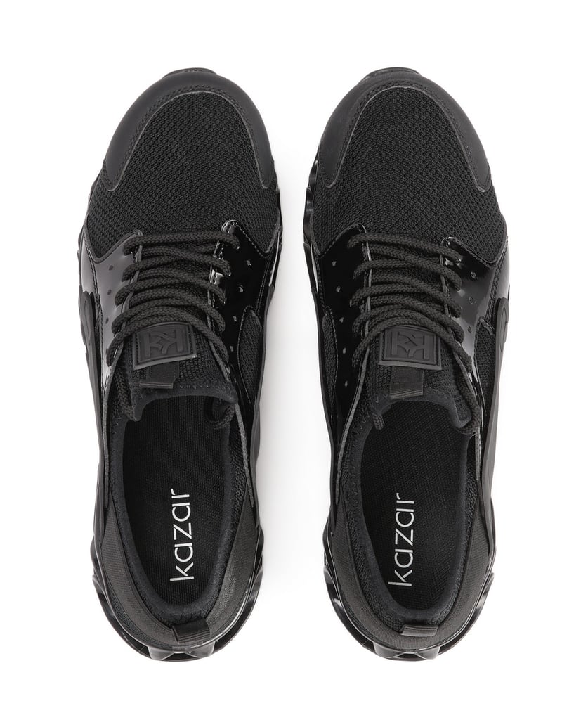 Kazar-Herren-Sneaker-aus-kombinierten-Materialien-schwarz