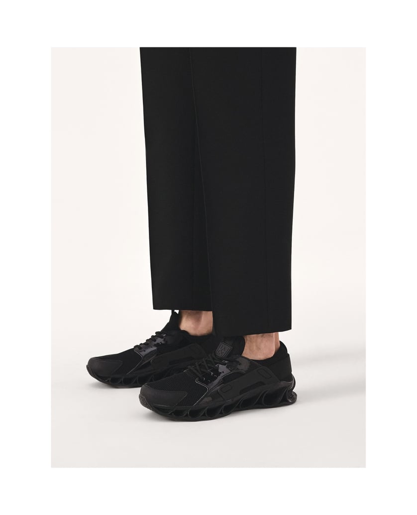 Kazar-Herren-Sneaker-aus-kombinierten-Materialien-schwarz