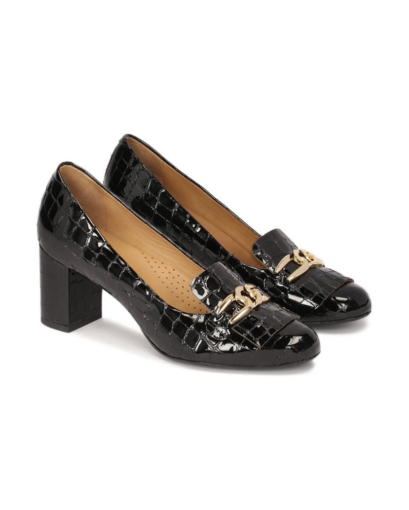 Kazar-Pumps-aus-geprägtem-Lackleder-schwarz