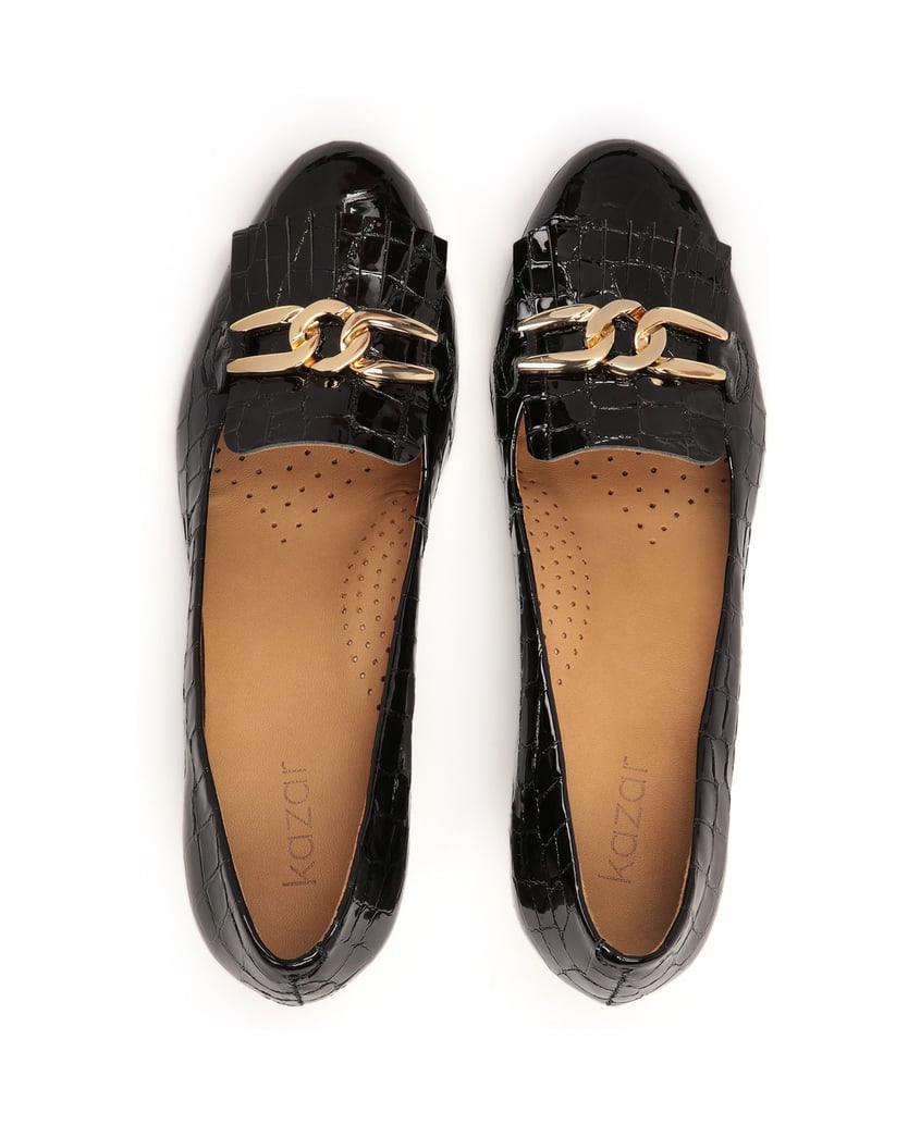 Kazar-Pumps-aus-geprägtem-Lackleder-schwarz