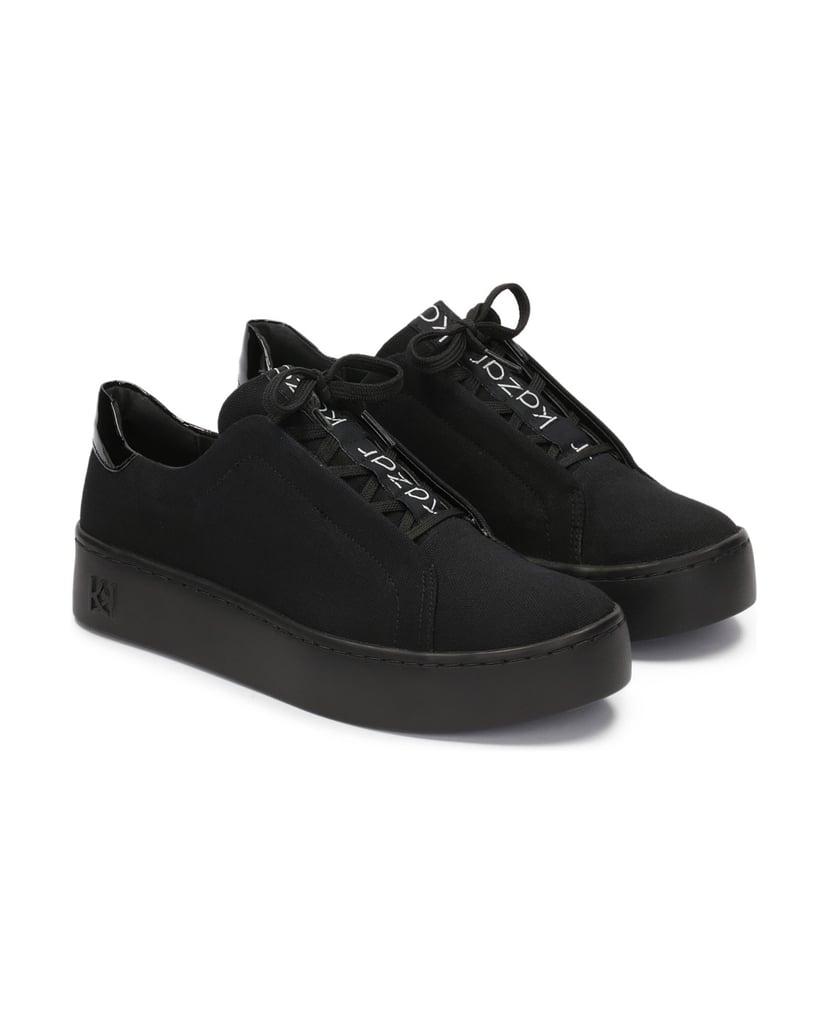 Kazar-Schwarze-Damen-Sneaker-mit-attraktiver-Schnürung-schwarz