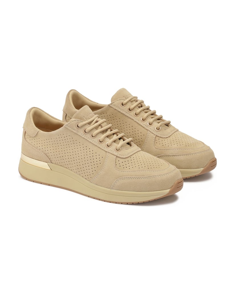 Kazar-Beige-Turnschuhe-aus-perforiertem-Wildleder-beige