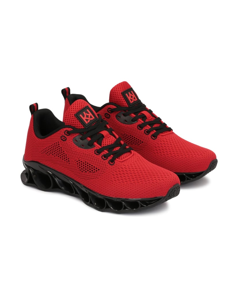Kazar-Rote-Herren-Sneaker-aus-atmungsaktivem-Stoff-rot