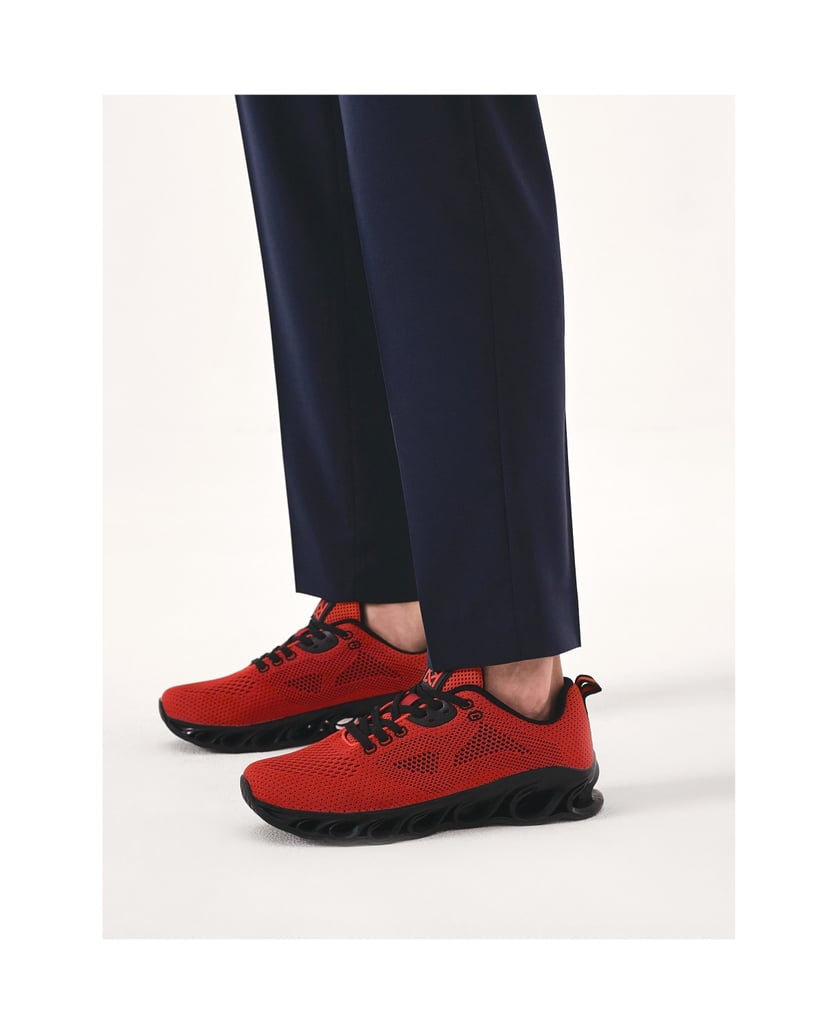 Kazar-Rote-Herren-Sneaker-aus-atmungsaktivem-Stoff-rot