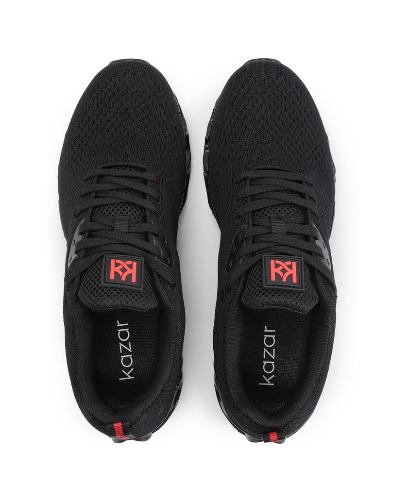 Kazar-Leichte-Herren-Sneaker-mit-origineller-Sohle-schwarz