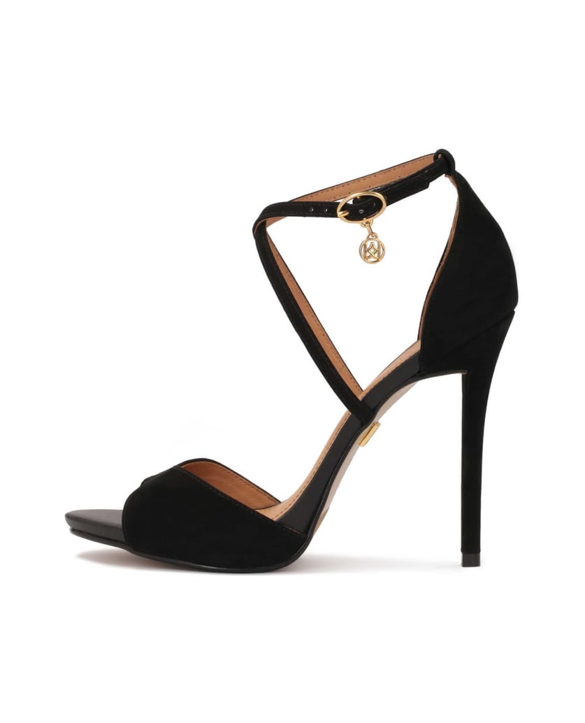 Kazar-Schwarze-Nubuksandalen-mit-gekreuzten-Riemen-schwarz