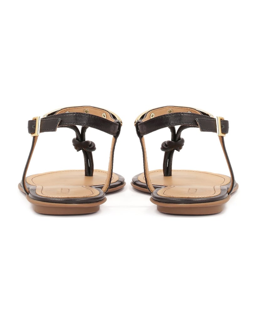Kazar-Flache-Sandalen-mit-Metall-Verzierungen-schwarz