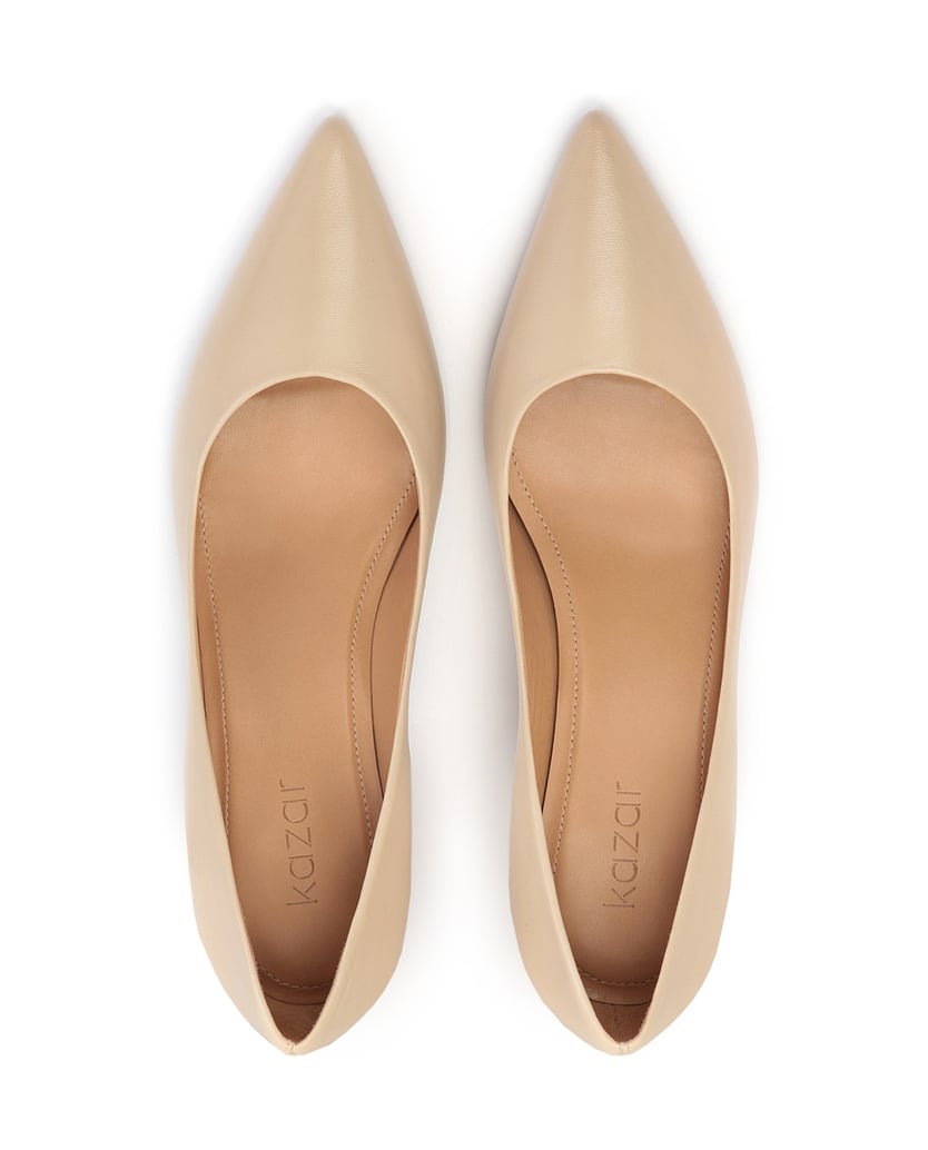 Kazar-Lederpumps-mit-niedrigem-Absatz-beige