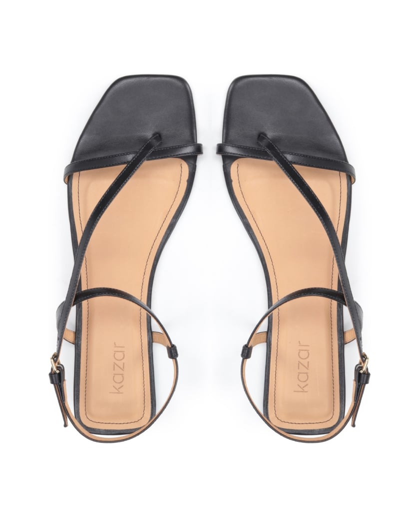 Kazar-Dezente-Damen-Sandalen-mit-flacher-Sohle-schwarz
