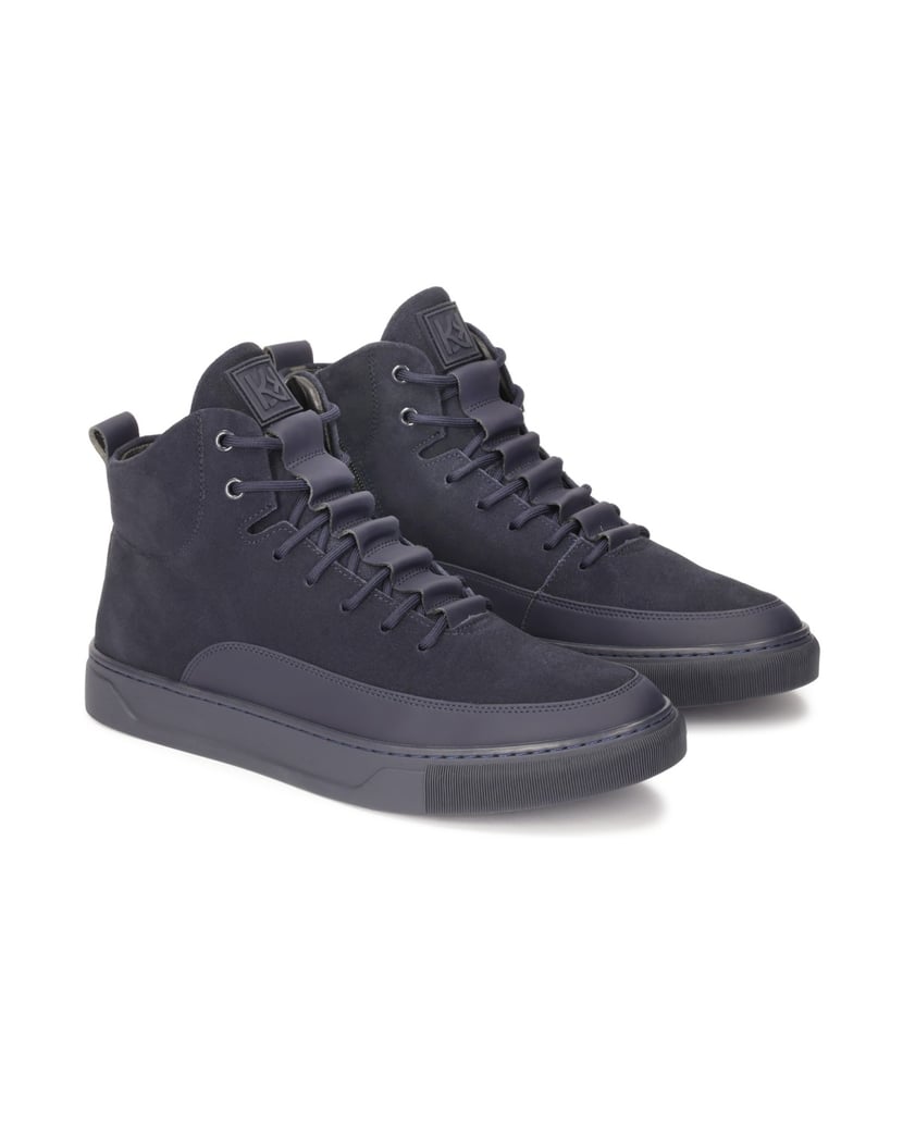 Kazar-Marineblaue-Herren-Sneaker-mit-Reißverschluss-und-Schnürung-dunkelblau