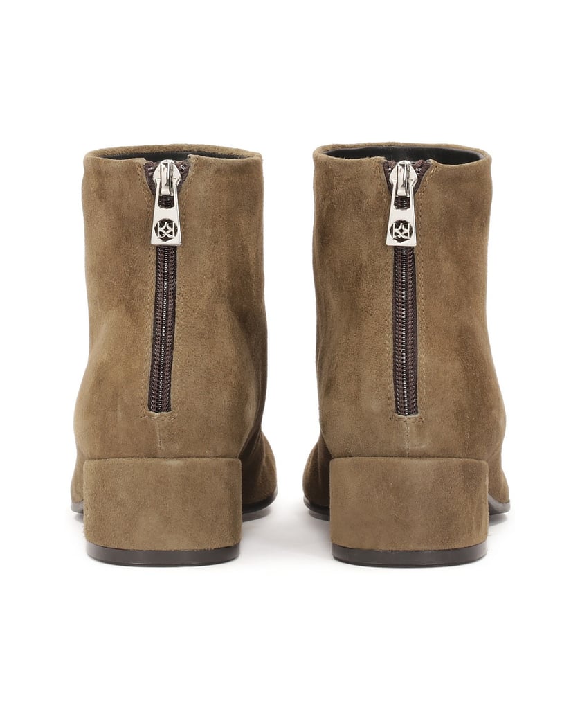 Kazar-Klassische-Wildlederstiefel-mit-niedrigem-Absatz-braun