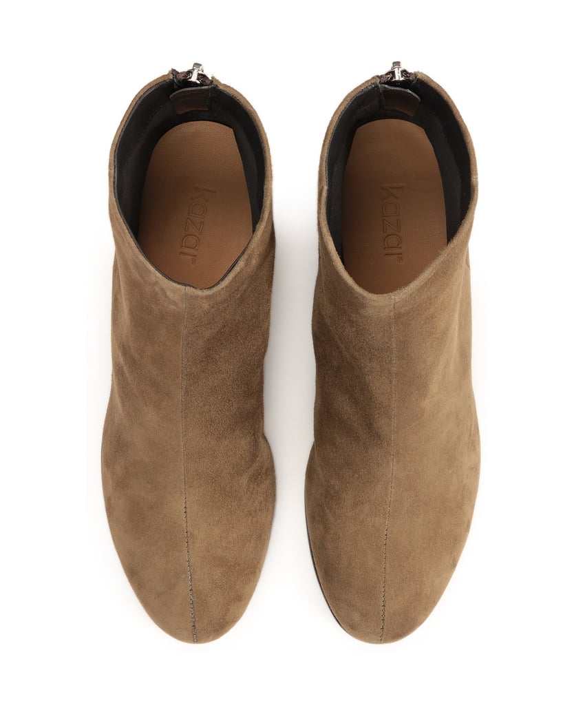 Kazar-Klassische-Wildlederstiefel-mit-niedrigem-Absatz-braun