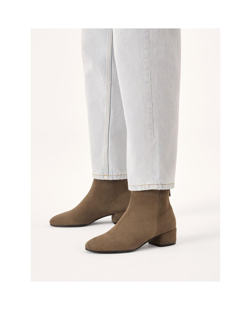 Kazar-Klassische-Wildlederstiefel-mit-niedrigem-Absatz-braun
