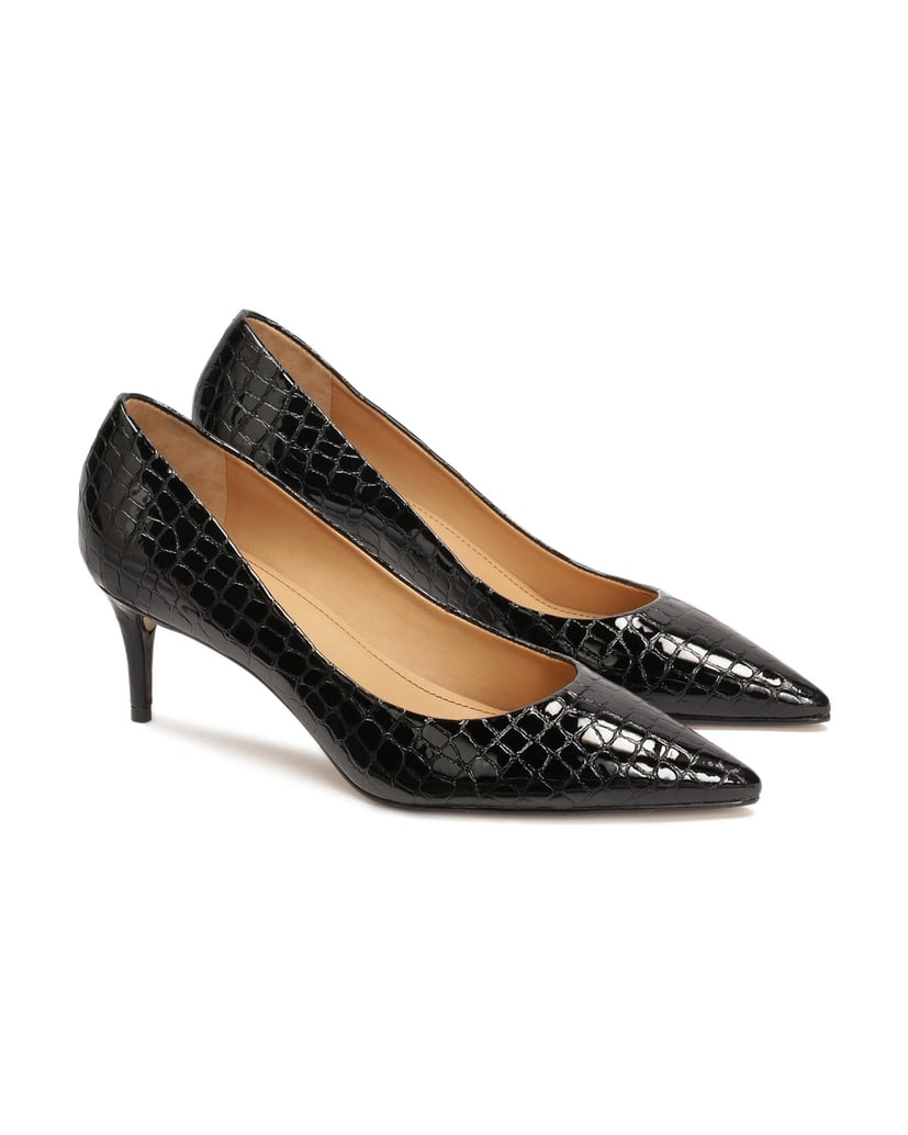 Kazar-Schwarze-Pumps-aus-geprägtem-Leder-schwarz