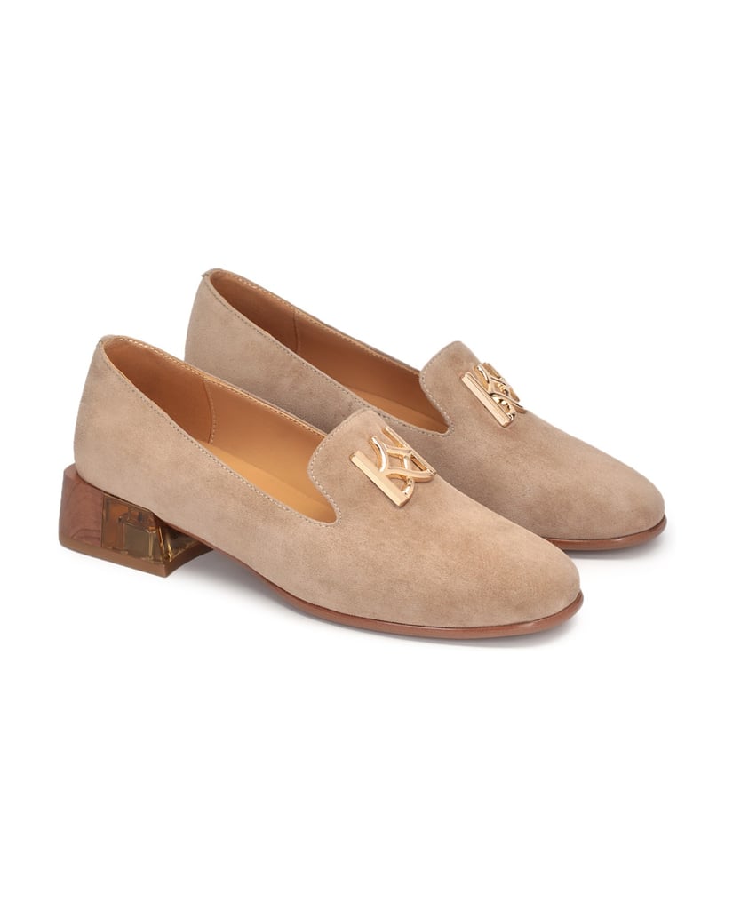 Kazar-Wildlederschuhe-mit-verziertem-Absatz-beige