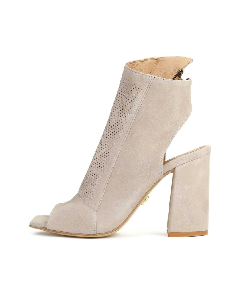 Kazar-Beigefarbene-Peep-Toe-Stiefel-für-Damen-beige