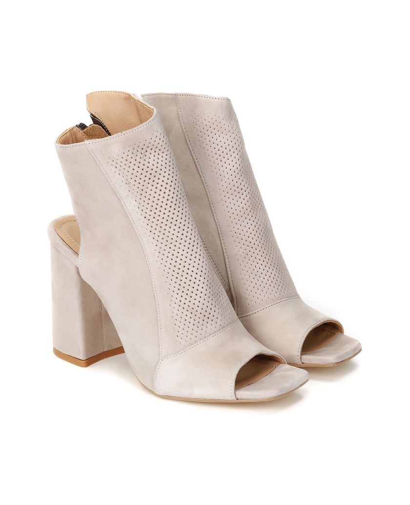 Kazar-Beigefarbene-Peep-Toe-Stiefel-für-Damen-beige